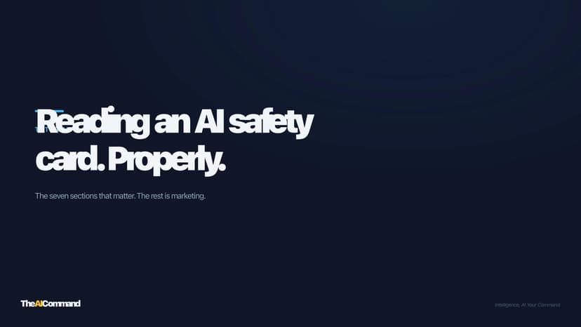 How to Read an AI Tool Safety Card and Spot the Red Flags
