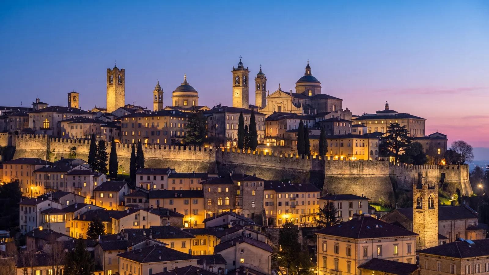 Bergamo Citta Alta Dusk