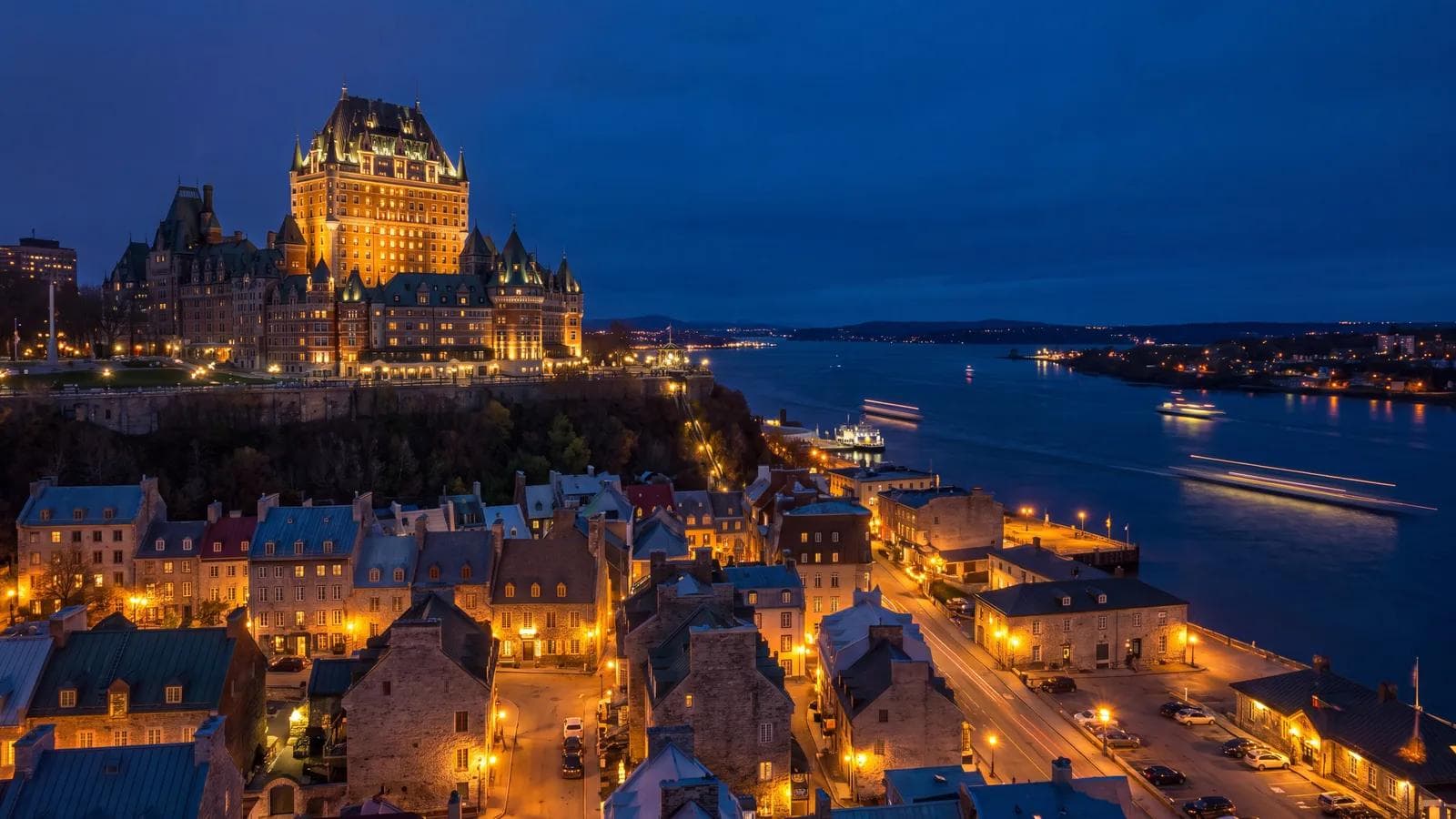 Quebec City Old Port Blue Hour