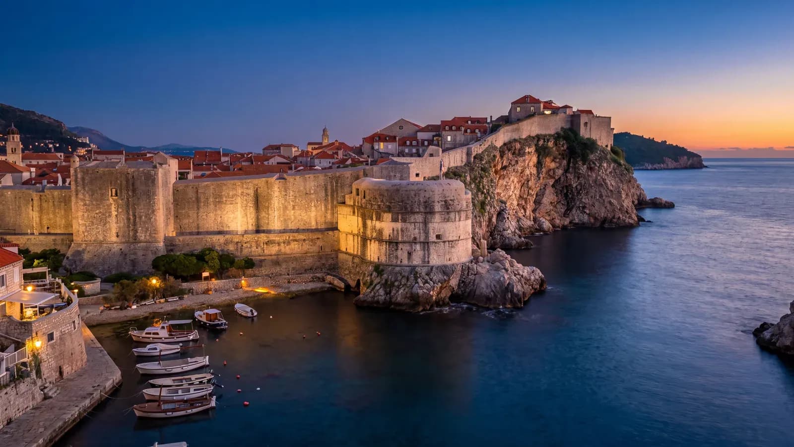 Dubrovnik Old Port Blue Hour