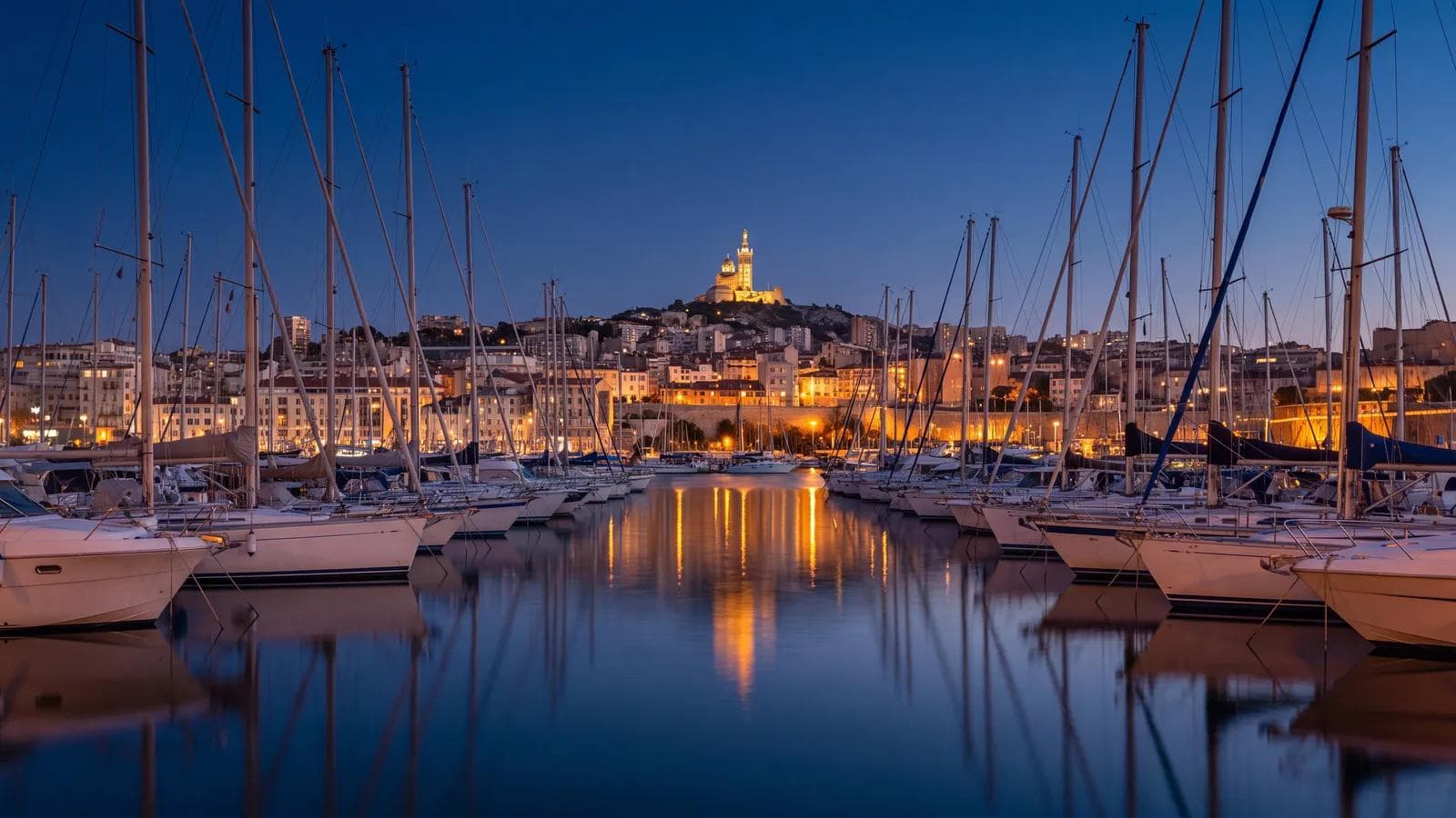 Marseille Vieux Port Blue Hour