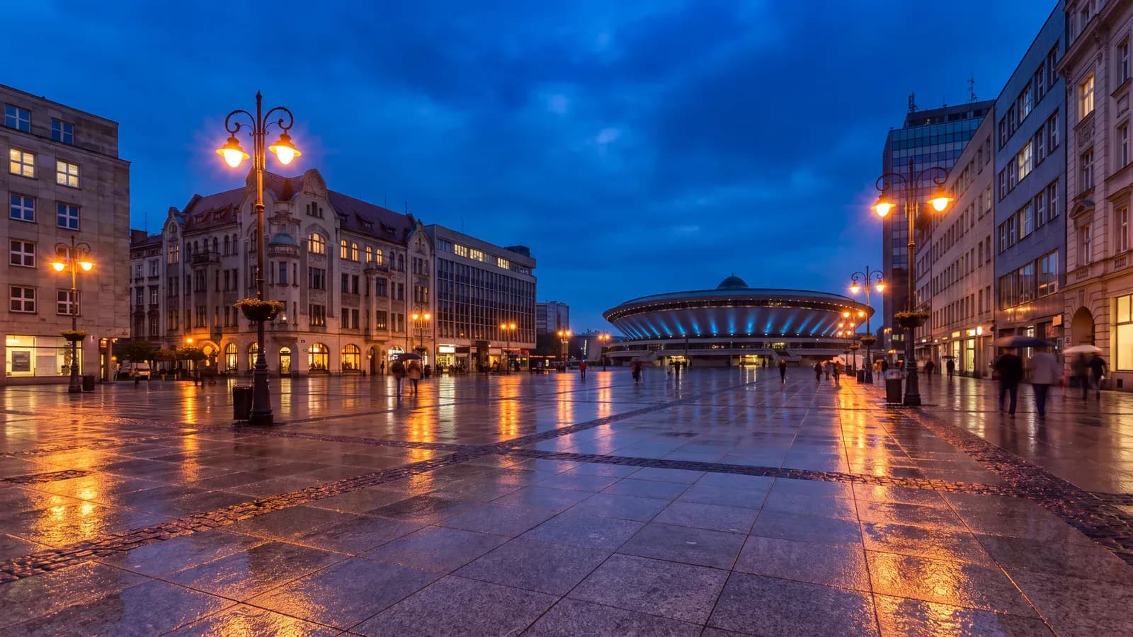 Katowice Market Square Blue Hour